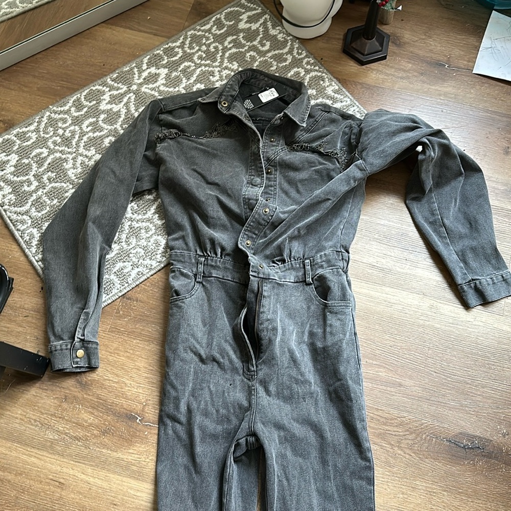 Fashion nova denim jumpsuit